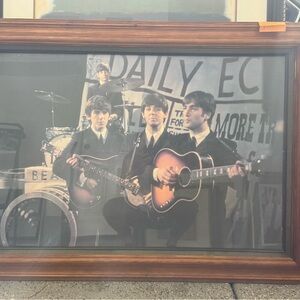 Framed Beatles Band Photo